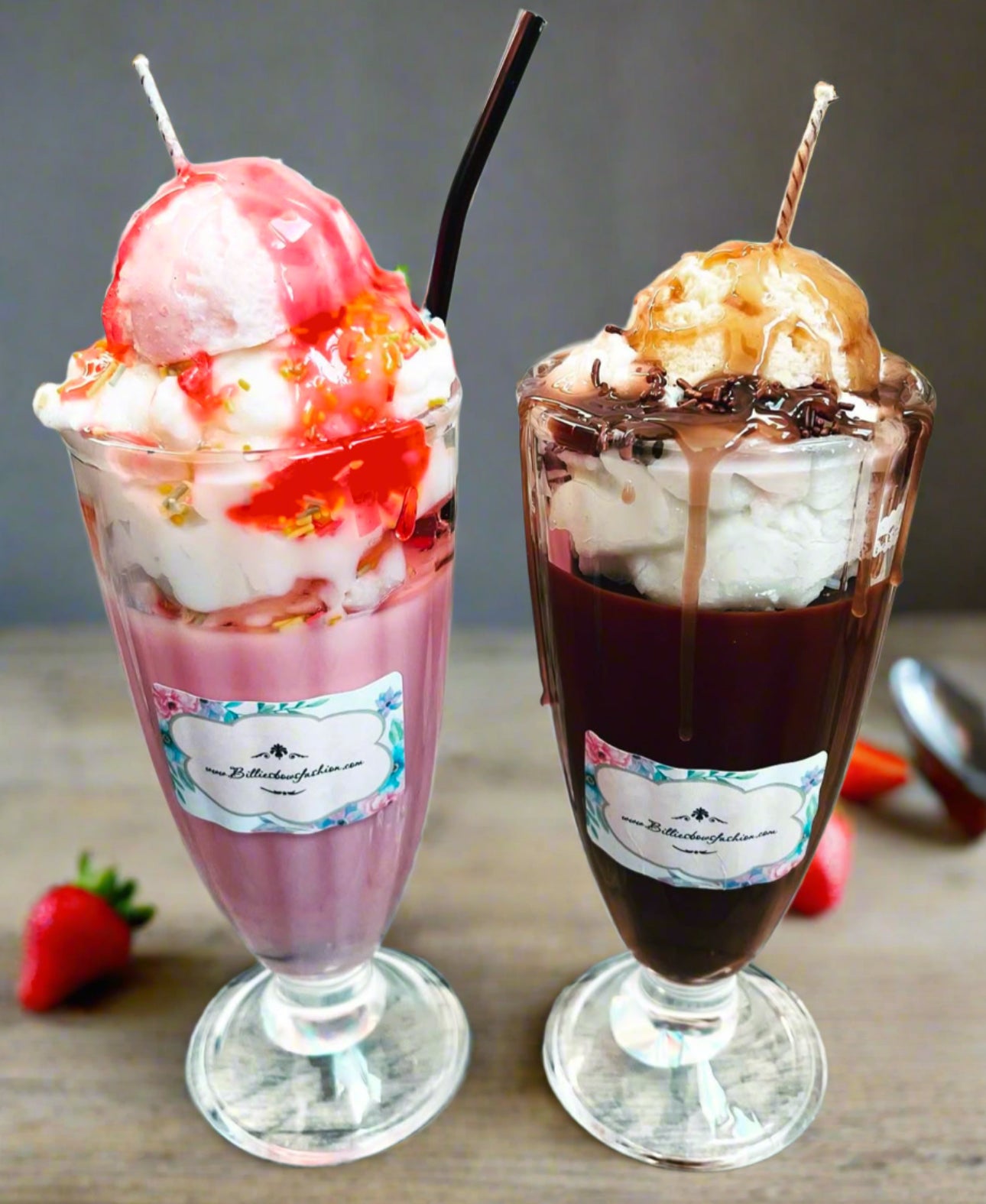 Strawberry knickerbocker glory