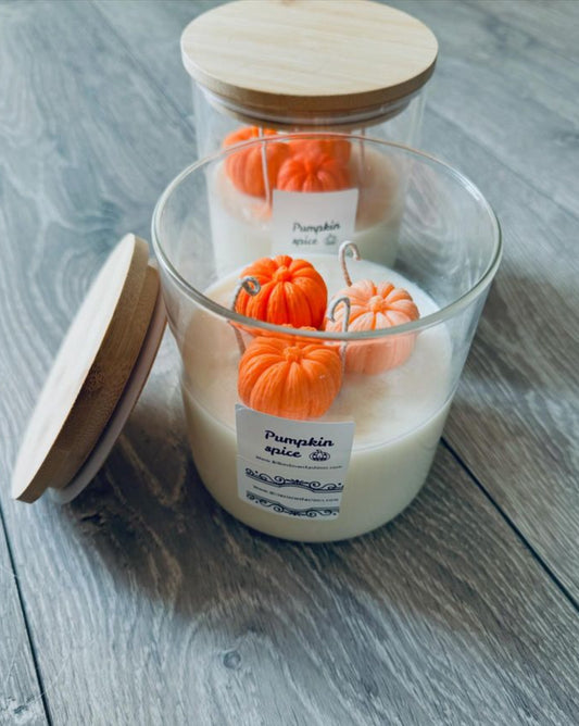 Pumpkin jar candle