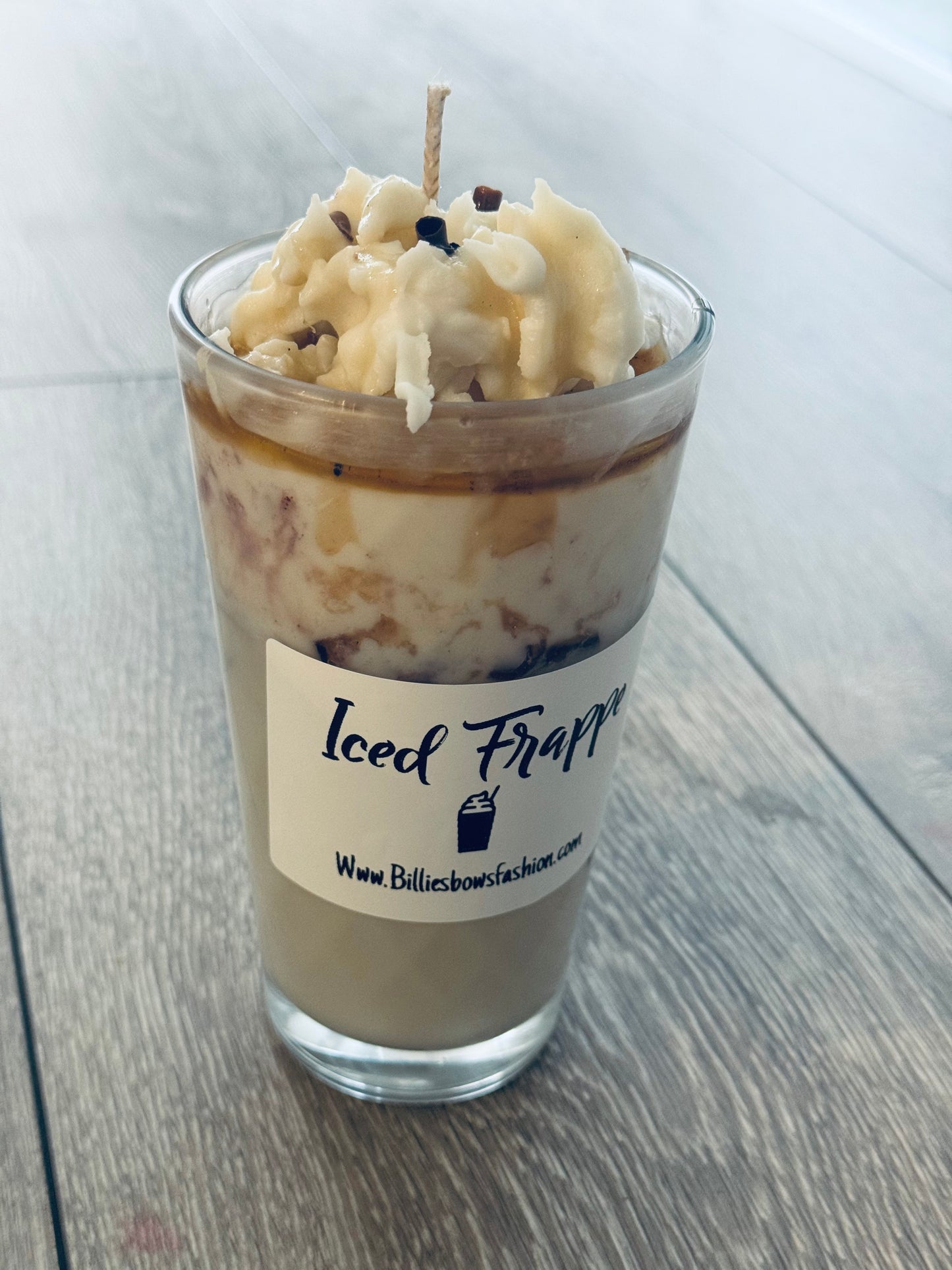 Iced frappe candle