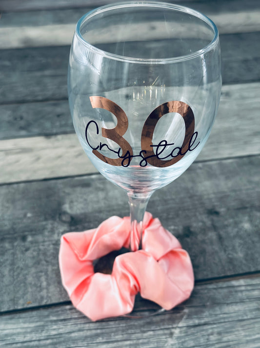 Personalised wine glass