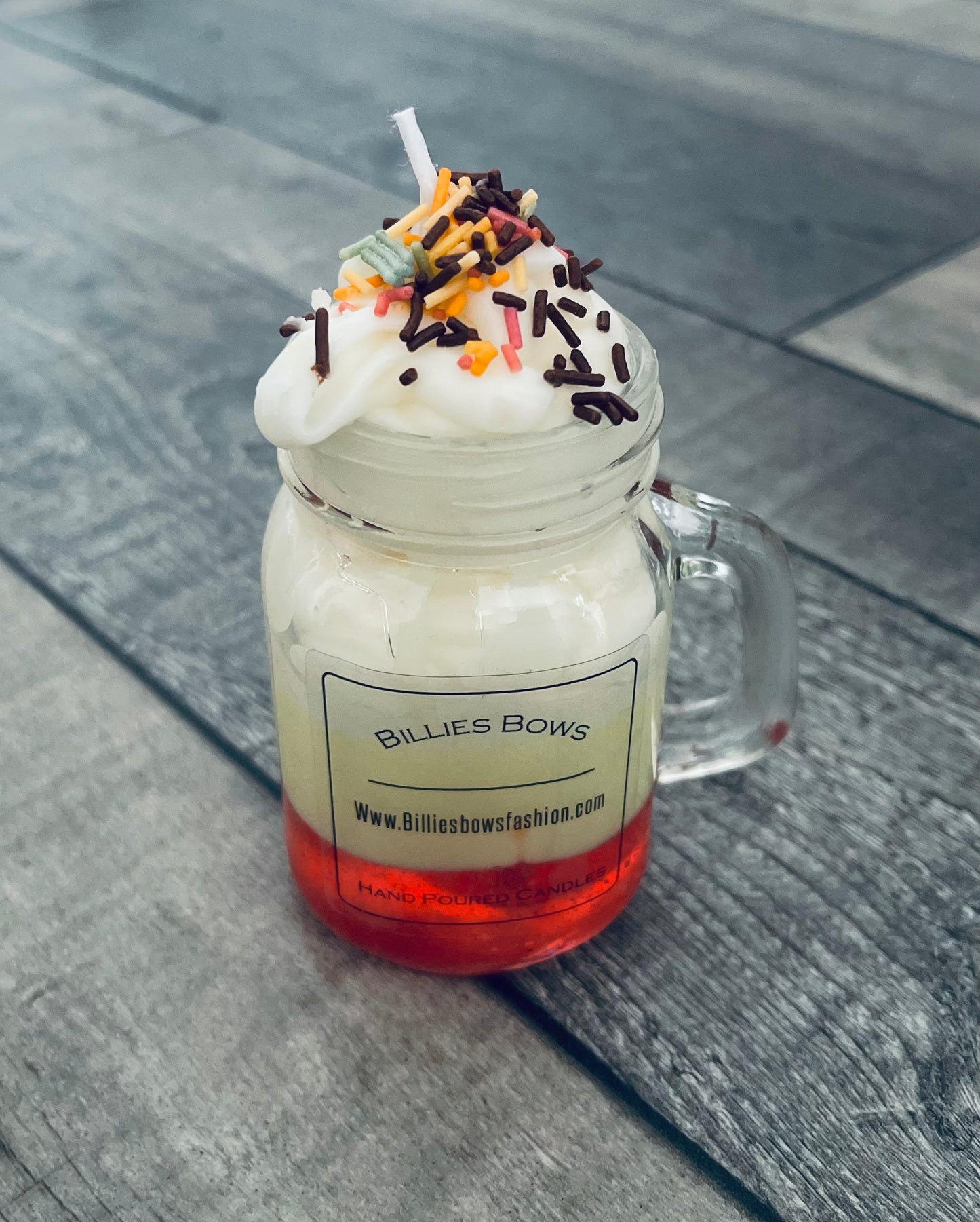 Mini trifle milkshake candle