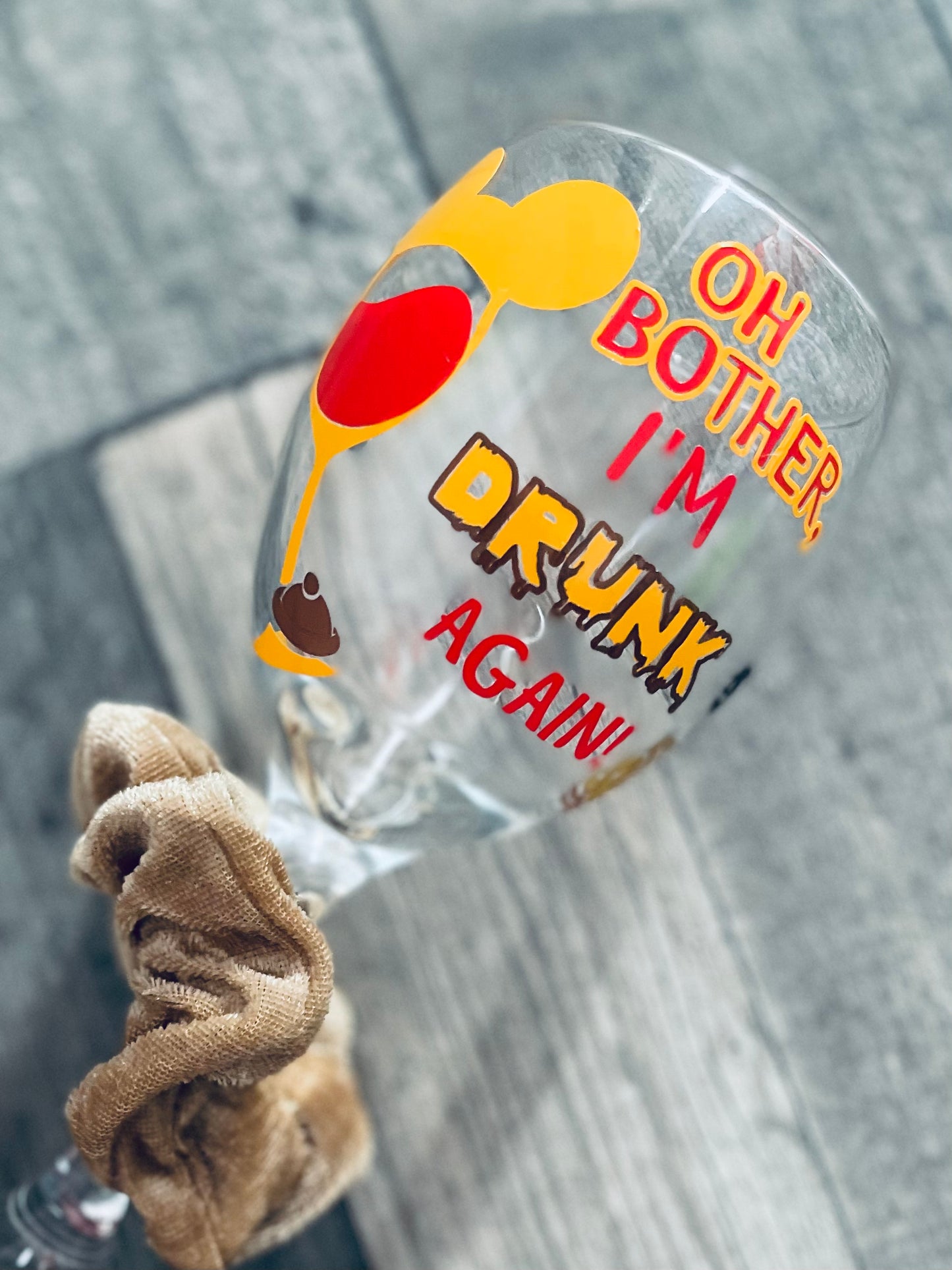 Winnie the Pooh gin or wine glass